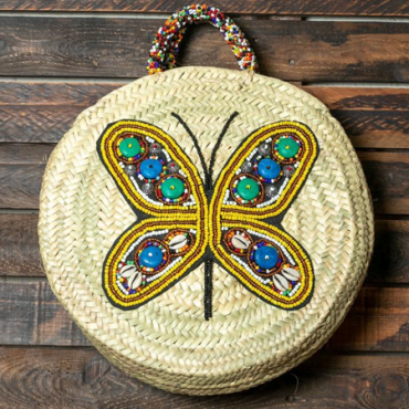 Butterfly Design straw Bag